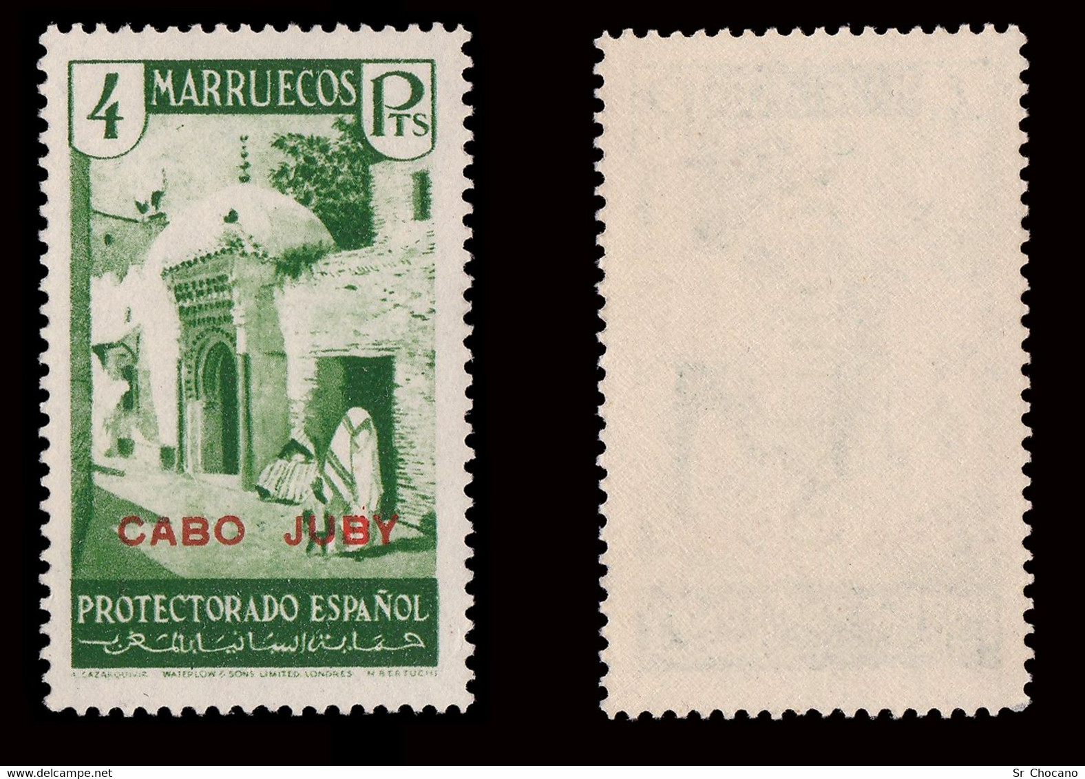 CABO JUBY.1935-36.Sellos Marruecos.Habilitados.4p.MNH Edifil.76 - Cabo Juby