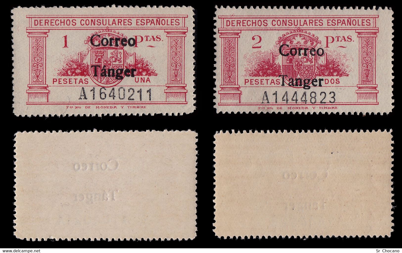 TANGER.1938.Derechos Consulares.Serie MNH.Edifil.142-146 - Marruecos Español