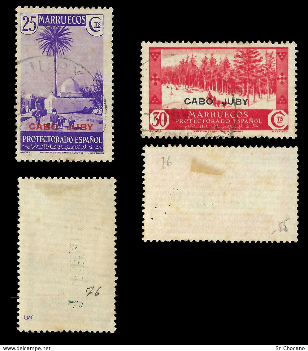 CABO JUBY.1934-36.Lote 6.Usado Edifil.79-84 - Cabo Juby