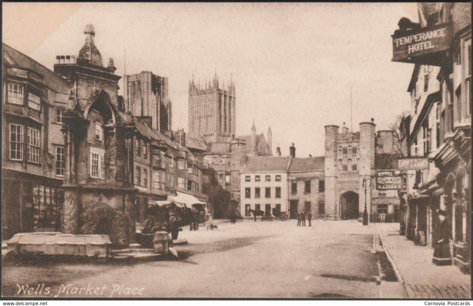 Market Place, Wells, Somerset, C.1920 - Frith's Postcard - Wells