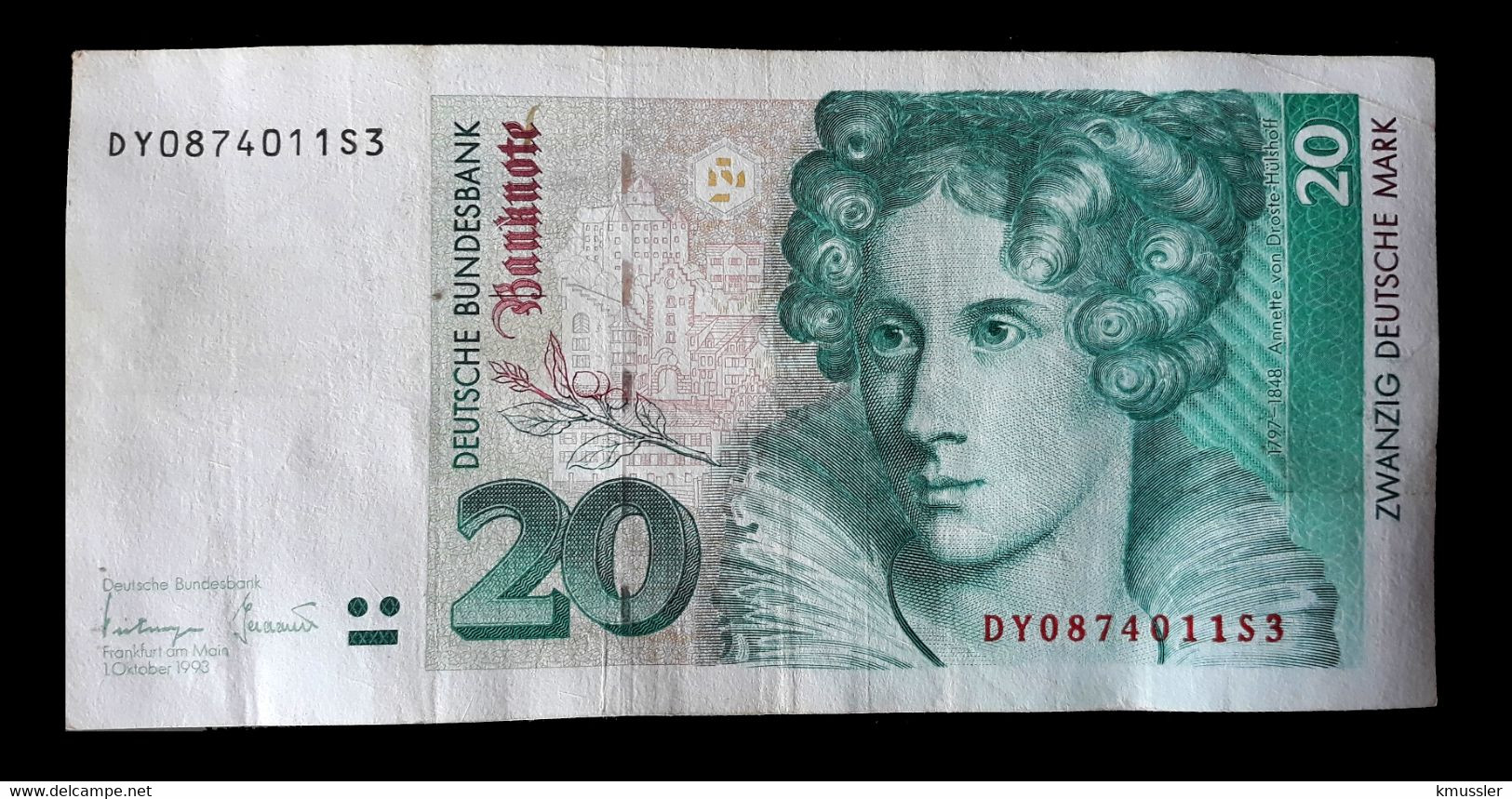# # # Banknote Germany (Bundesrepublik) 20 Mark 1993 # # # - 20 Deutsche Mark