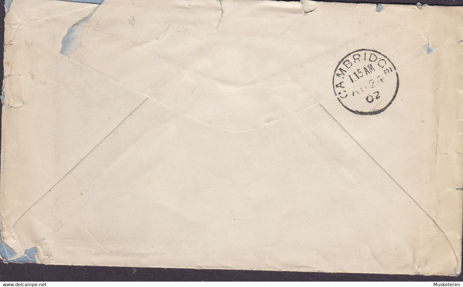 Canada KINGSTON 1902 Cover Brief CAMBRIDGE (Arr. Cds.) England 5c. Victoria Single Franking - Cartas & Documentos