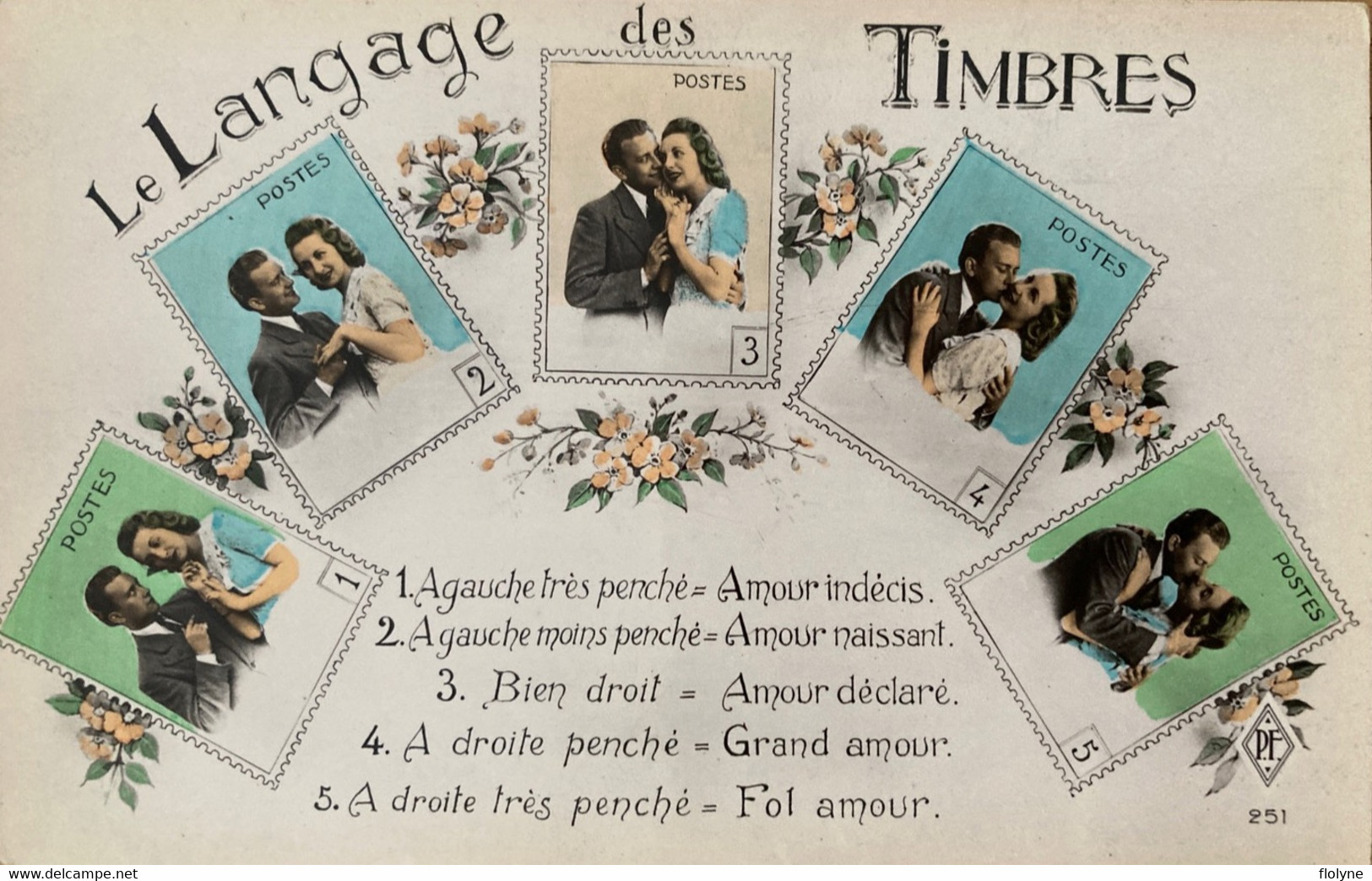 Langage - Langage Des Timbres - Stamp Stamps - Cpa Fantaisie - Postzegels (afbeeldingen)