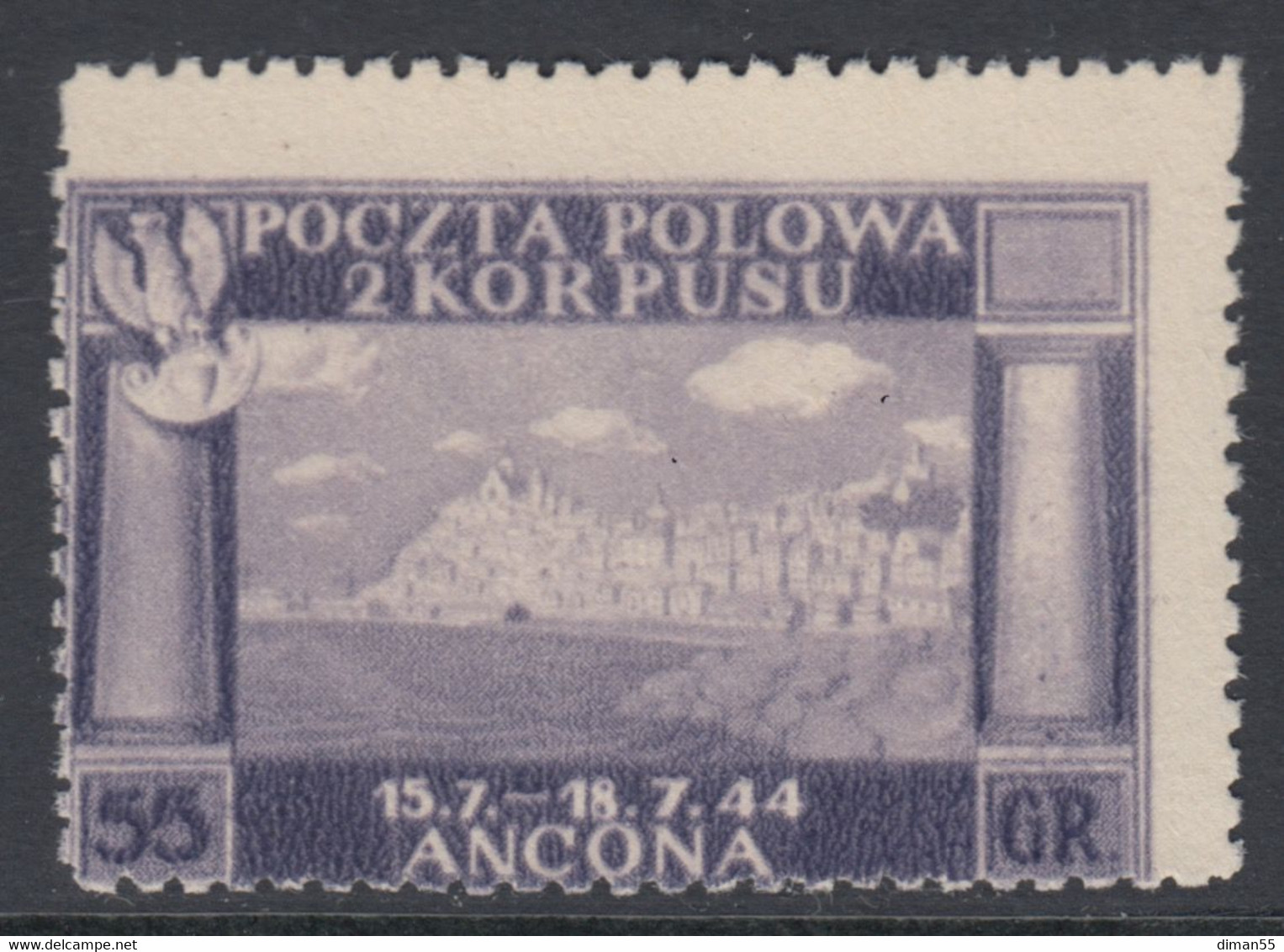 ITALIA - 1946 Corpo Polacco - Sassone N.6A/I - Cat. 1100 Euro Senza Gomma (come Emesso) - Other & Unclassified