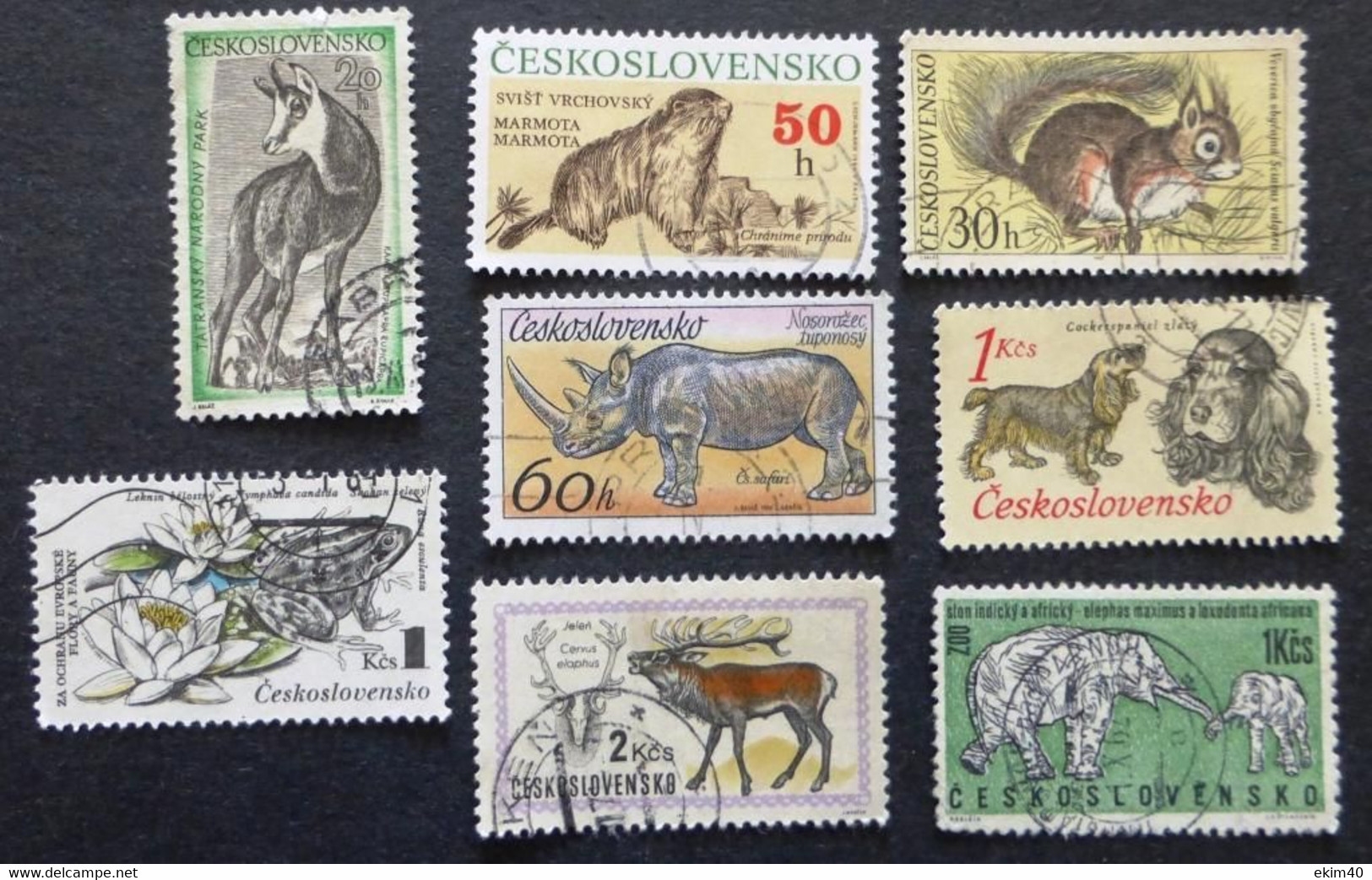 Selection Of Used/Cancelled Stamps From Czechoslovakia Wild & Domestic Animals. No DC-350 - Usati