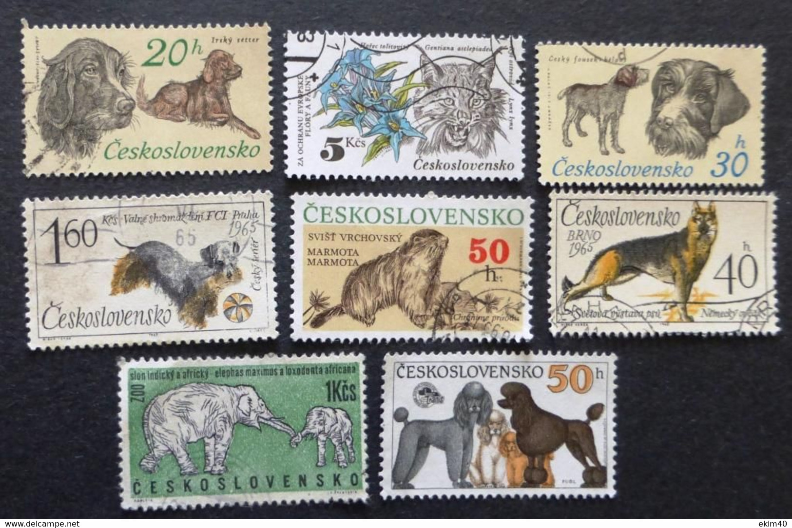 Selection Of Used/Cancelled Stamps From Czechoslovakia Wild & Domestic Animals. No DC-351 - Used Stamps