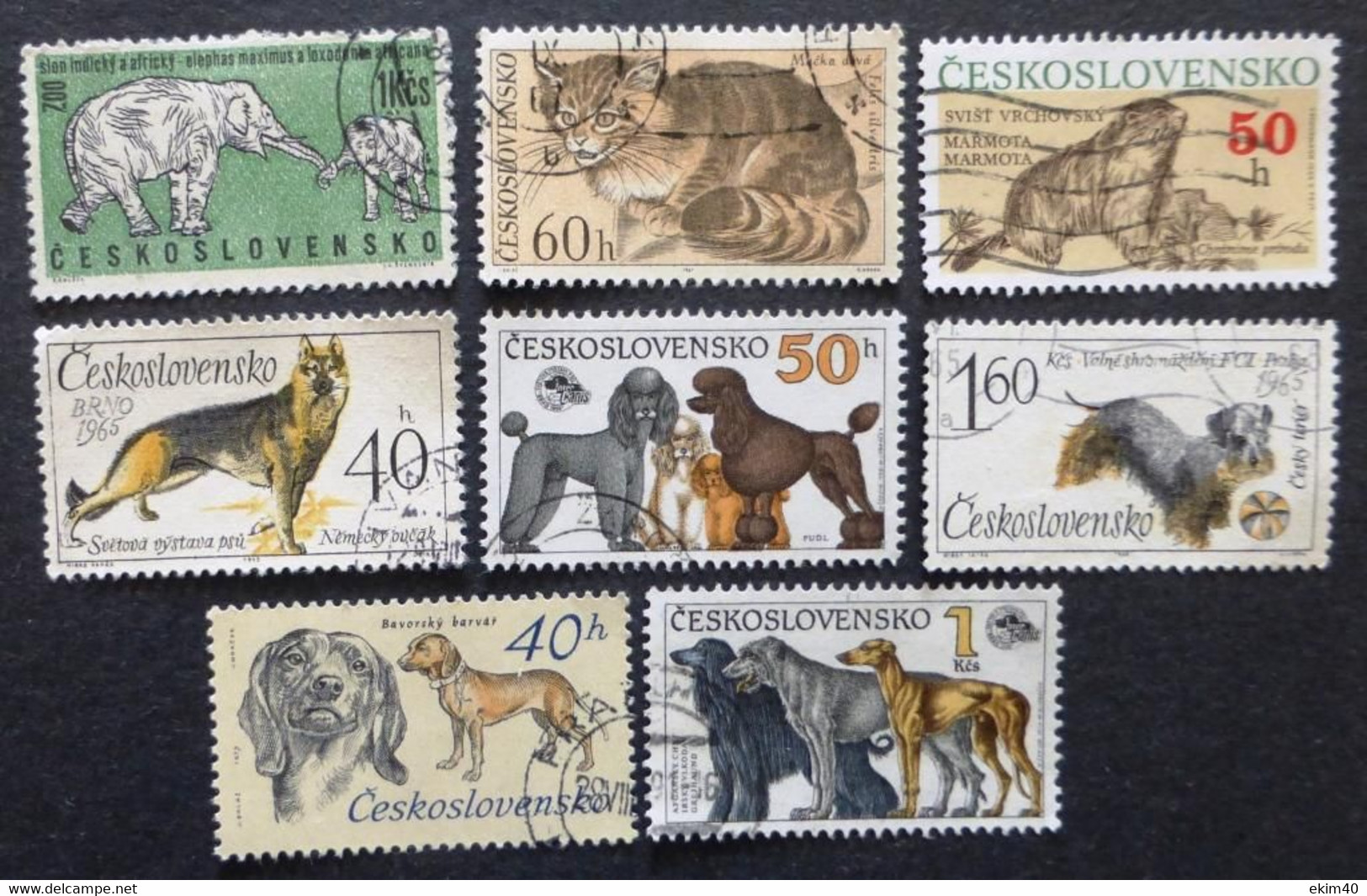 Selection Of Used/Cancelled Stamps From Czechoslovakia Wild & Domestic Animals. No DC-352 - Used Stamps