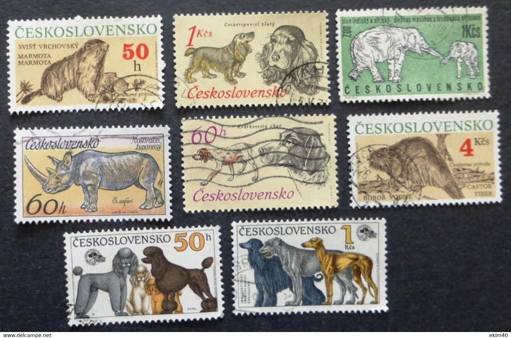 Selection Of Used/Cancelled Stamps From Czechoslovakia Wild & Domestic Animals. No DC-354 - Gebruikt