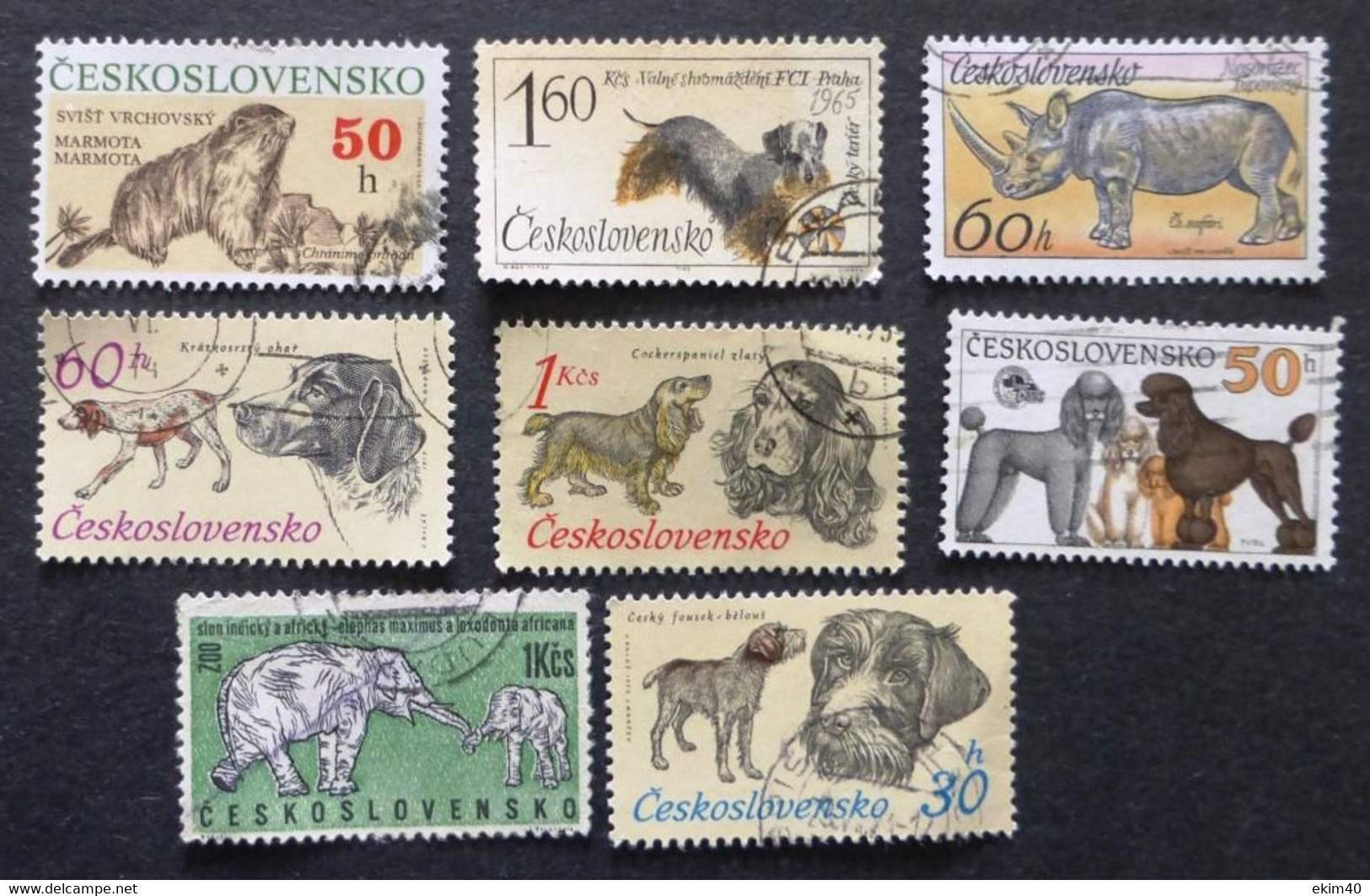 Selection Of Used/Cancelled Stamps From Czechoslovakia Wild & Domestic Animals. No DC-356 - Gebruikt