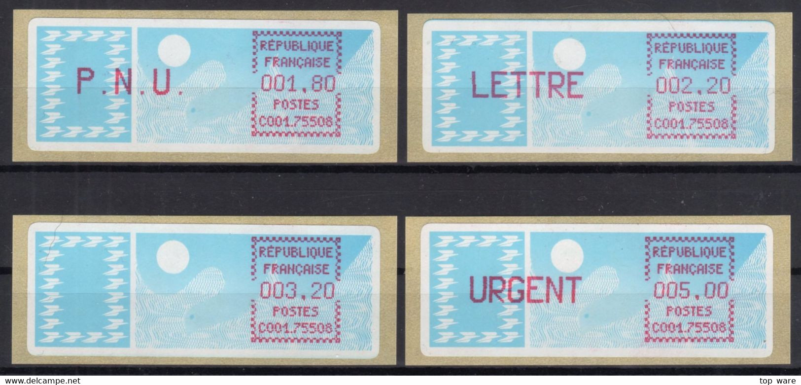 France ATM Stamps C001.75508 Michel 6.9 Zd Series ZS2 Neuf / MNH / Crouzet LSA Distributeurs Automatenmarken Frama Lisa - 1985 Papier « Carrier »