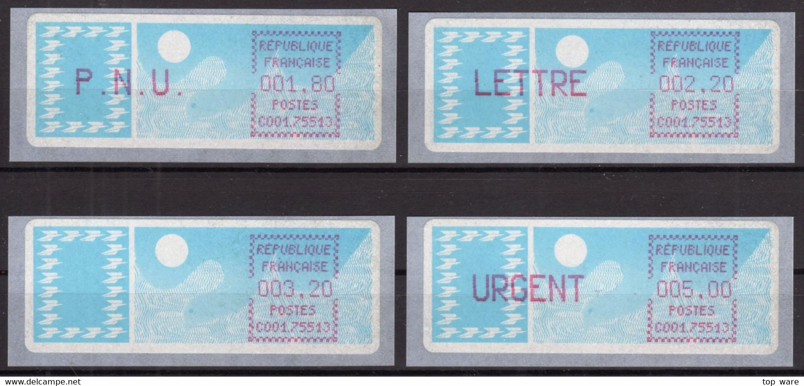 France ATM Stamps C001.75513 Michel 6.10 Xd Series ZS2 Neuf / MNH / Crouzet LSA Distributeurs Automatenmarken Frama Lisa - 1985 Papier « Carrier »