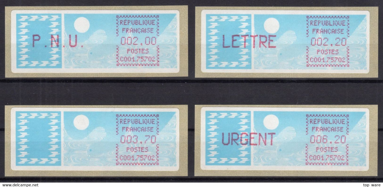 France ATM Stamps C001.75702 Michel 6.13 Zd Series ZS5 Neuf / MNH / Crouzet LSA Distributeurs Automatenmarken Frama Lisa - 1985 Papier « Carrier »