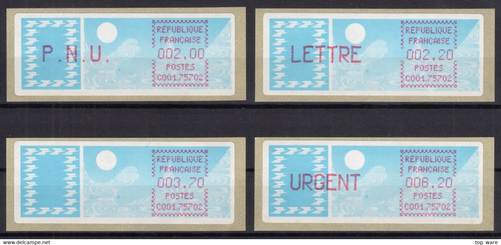 France ATM Stamps C001.75702 Michel 6.13 Zd Series ZS5 Neuf / MNH / Crouzet LSA Distributeurs Automatenmarken Frama Lisa - 1985 « Carrier » Paper