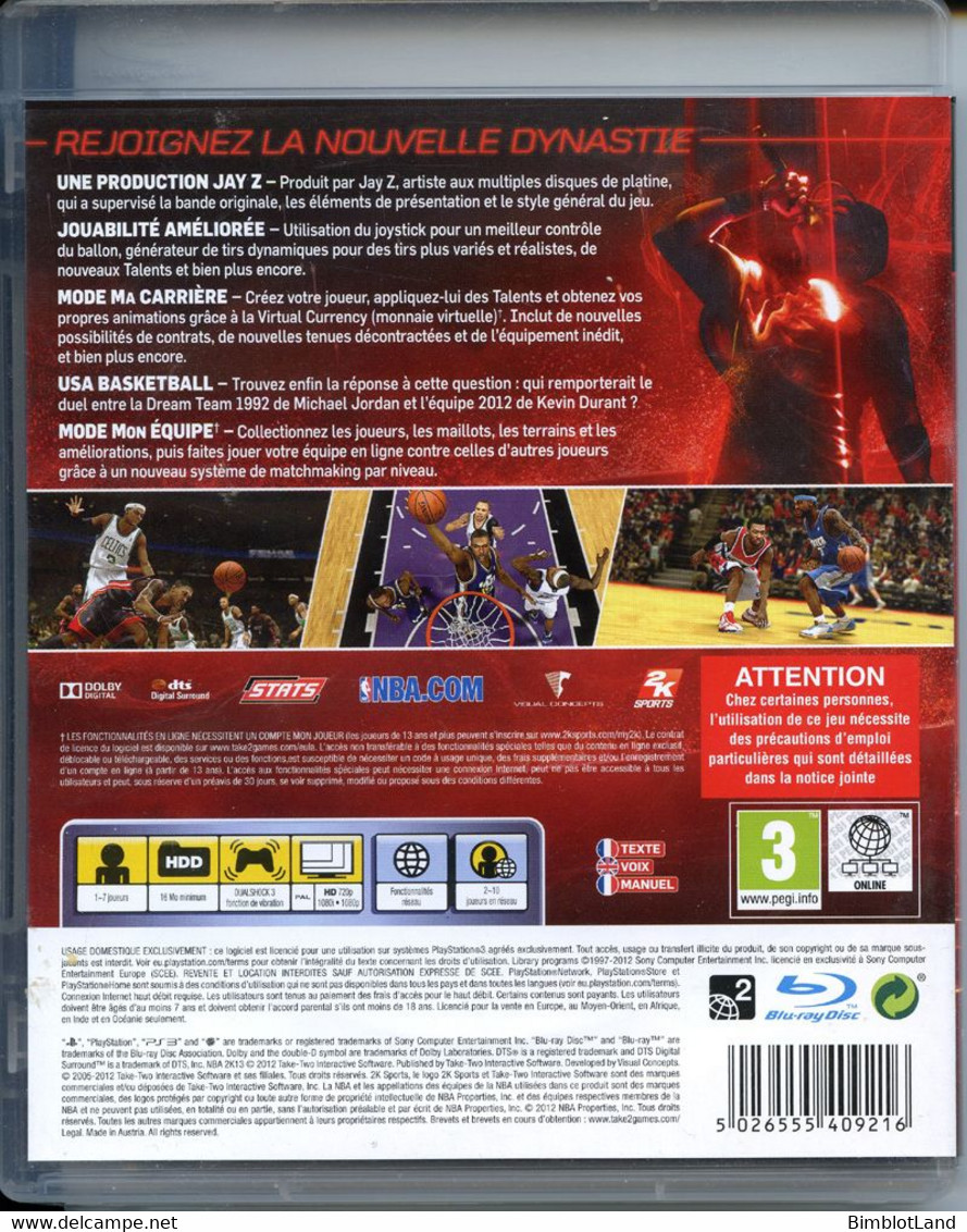 Jeu PS3 PLAYSTATION 3 NBA 2K13 - PS3