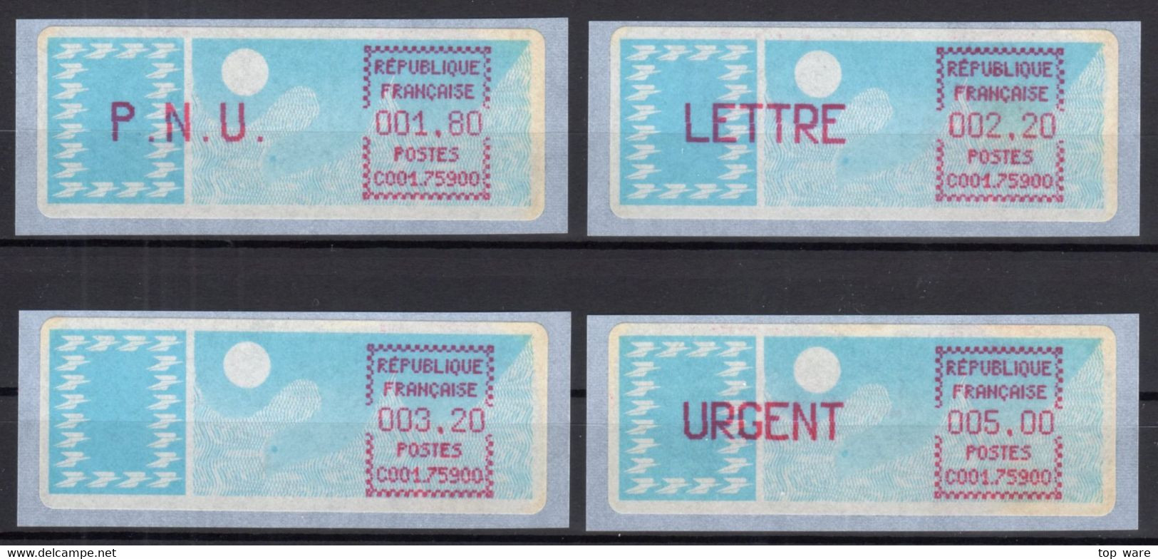 France ATM Stamps C001.75900 Michel 6.16 Xd Series ZS2 Neuf / MNH / Crouzet LSA Distributeurs Automatenmarken Frama Lisa - 1985 « Carrier » Paper
