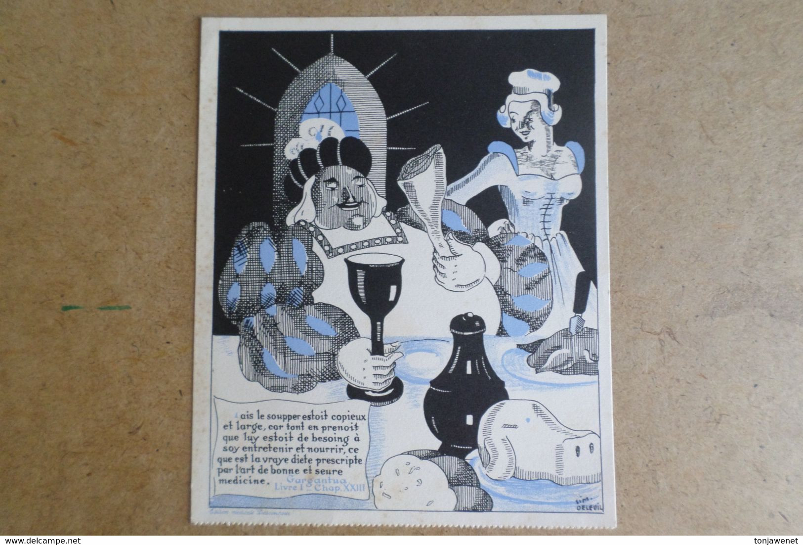 LABORATOIRES DESCOURAUX - Illustrateur Sim Oeleuil - Illustration De Gargantua - Humour ( Illustration, Publicité ) - Advertising