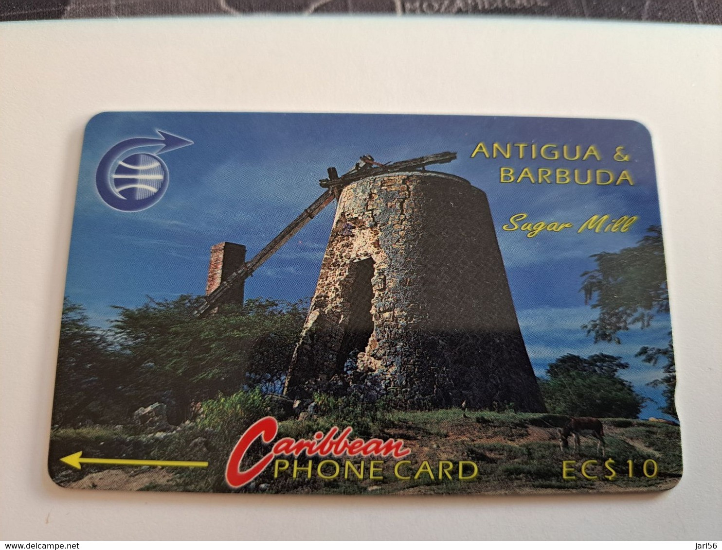 ANTIGUA & BARBUDA $ 10   SUGAR MILL    ANT-6A  CONTROL NR: 6CATA     OLD C&W LOGO **9693** - Antigua U. Barbuda