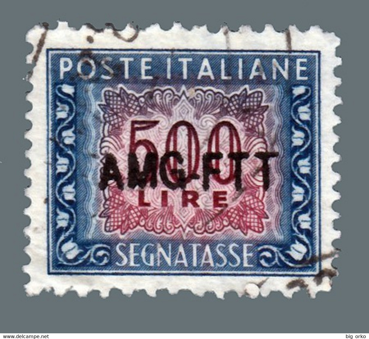 Trieste Zona A (AMG FTT): SEGNATASSE Del1947/54 Soprastampa Su Una Riga - Lire 500 (dent. 13,5x14) 1952 - Segnatasse