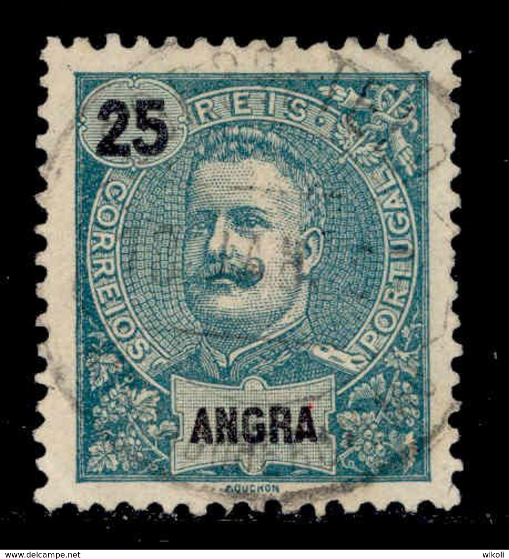 ! ! Angra - 1897 D. Carlos 25 R - Af. 18 - Used - Angra