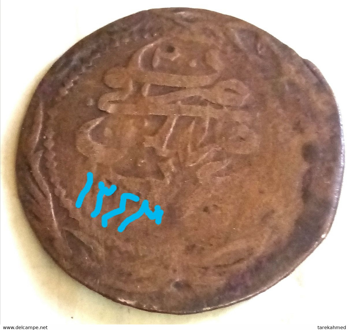 Ottoman Empire , Tripolitanya Eyalet ,Rare 50 Para - Mahmud II (type A)  Trablus Gharb Mint , AH 1243 (1828) Billon - Libia