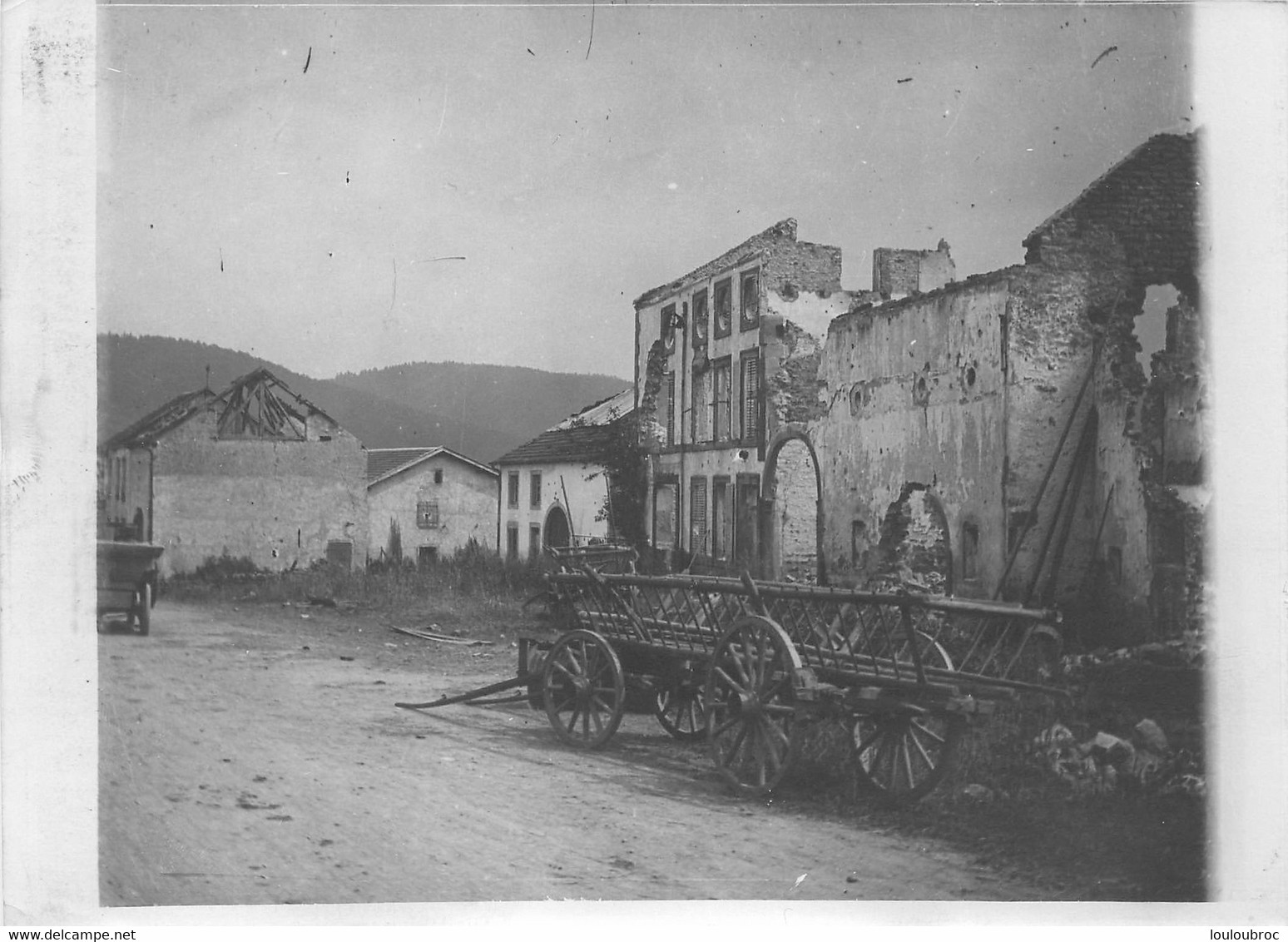 SAALES BAS RHIN RUINES DE MAISONS  WW1  PHOTO ORIGINALE 18 X 13 CM - Krieg, Militär