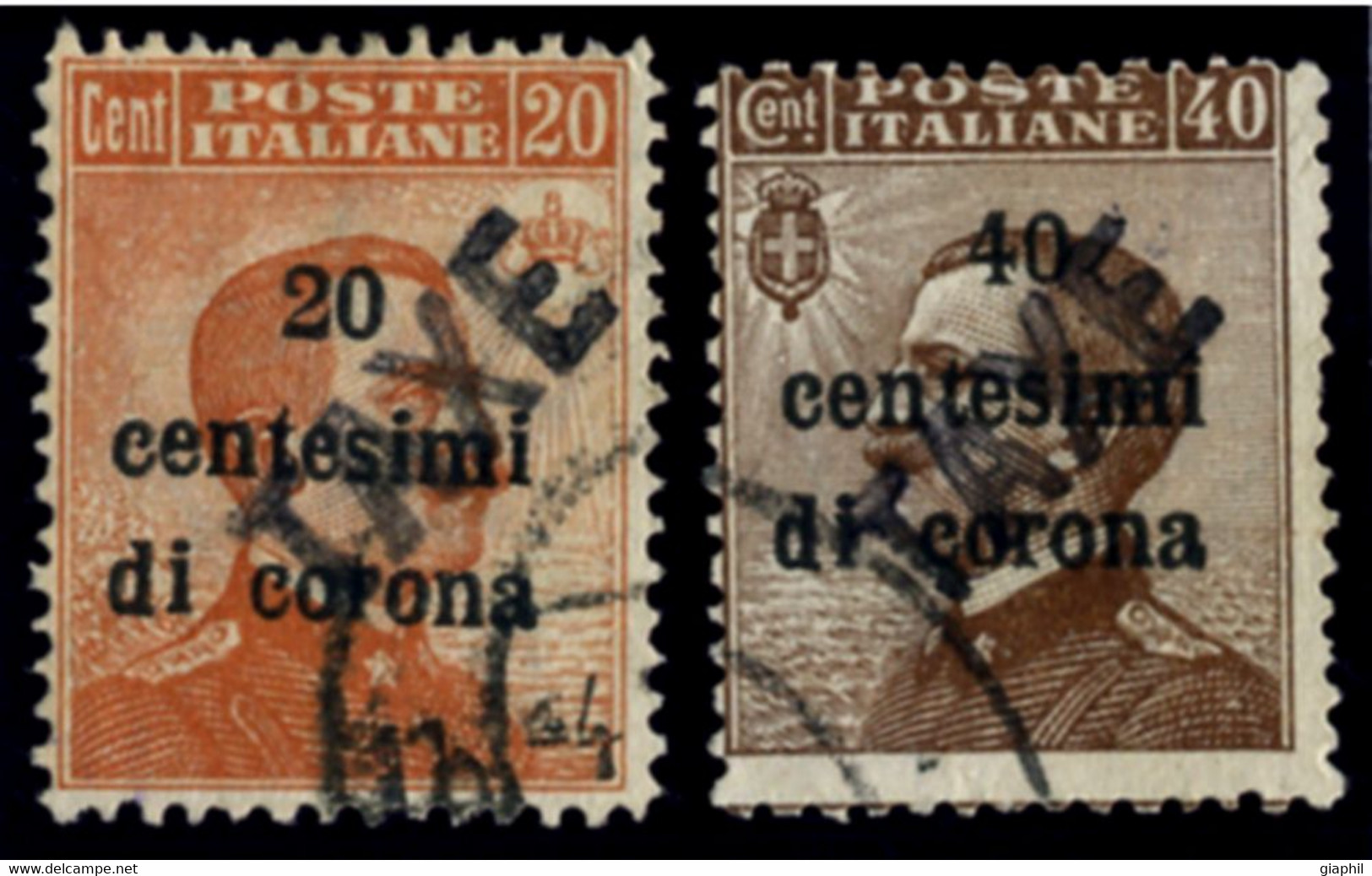 ITALIA TRENTINO-ALTO ADIGE 1918-19 SEGNATASSE PROVVISORI 2 VALORI USATI OFFERTA! - Trente