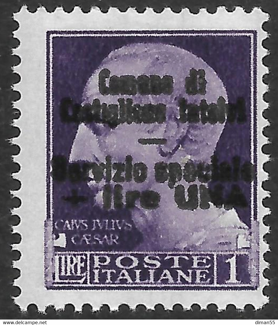 ITALIA - C.L.N. CASTIGLIONI D'INTELVI  N.12 Cat.6500€ Firmato Enzo Diena - GOMMA INTEGRA - MNH** - Comite De Liberación Nacional (CLN)