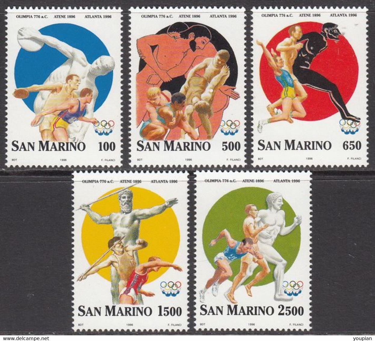 San Marino 1996, Summer Olympic Games In Atlanta, MNH Stamps Set - Ungebraucht