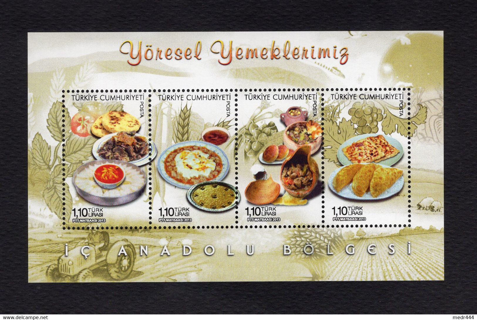 Turkey/Turquie 2016 - Gastronomy -  Food & Dishes - Minisheet - MNH*** - Superb*** - Covers & Documents