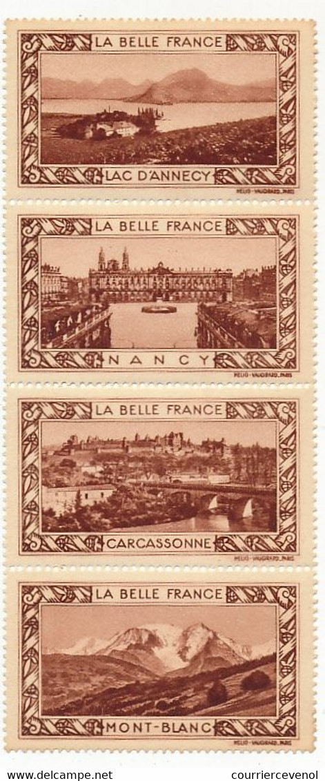 FRANCE - 24 Vignettes "La Belle France" - Nice, Langeais, Montsoreau, Cheverny, Chaumont, Etc...Voir Scans - Tourism (Labels)