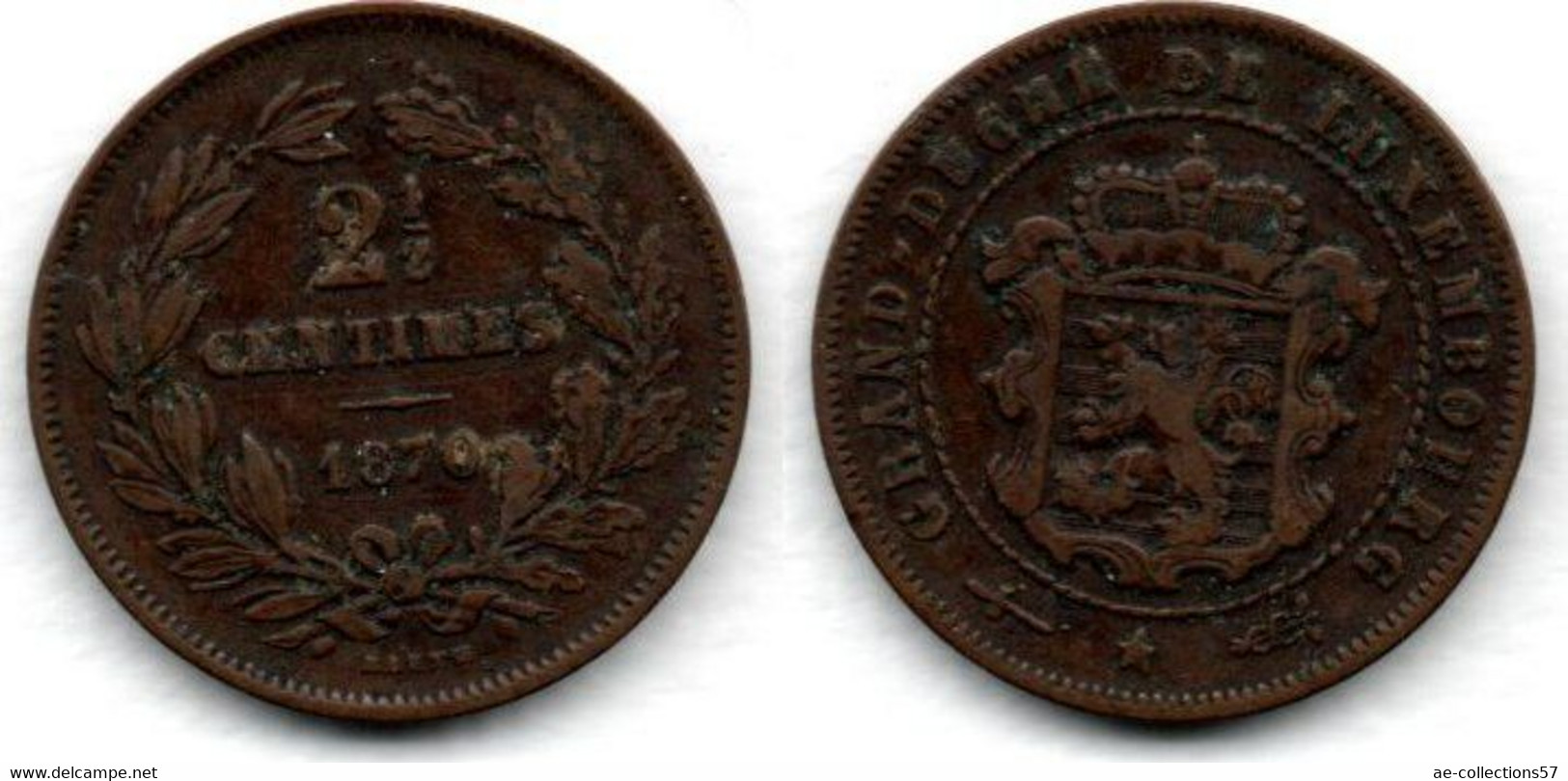 Luxembourg 2 1/2 Centimes 1870 TB - Luxembourg