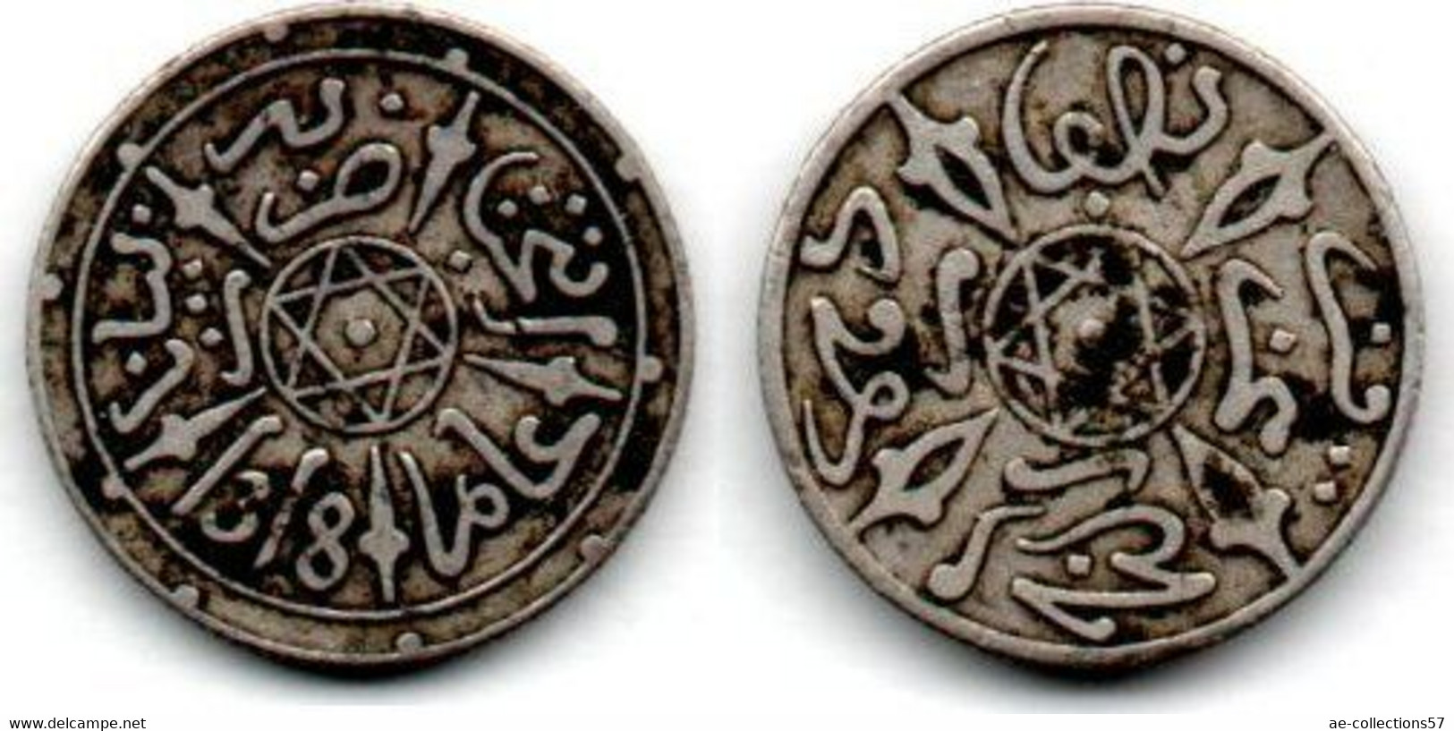 Maroc - Morocco  1/2 Dirham 1318 Adb Al Aziz TTB - Marokko