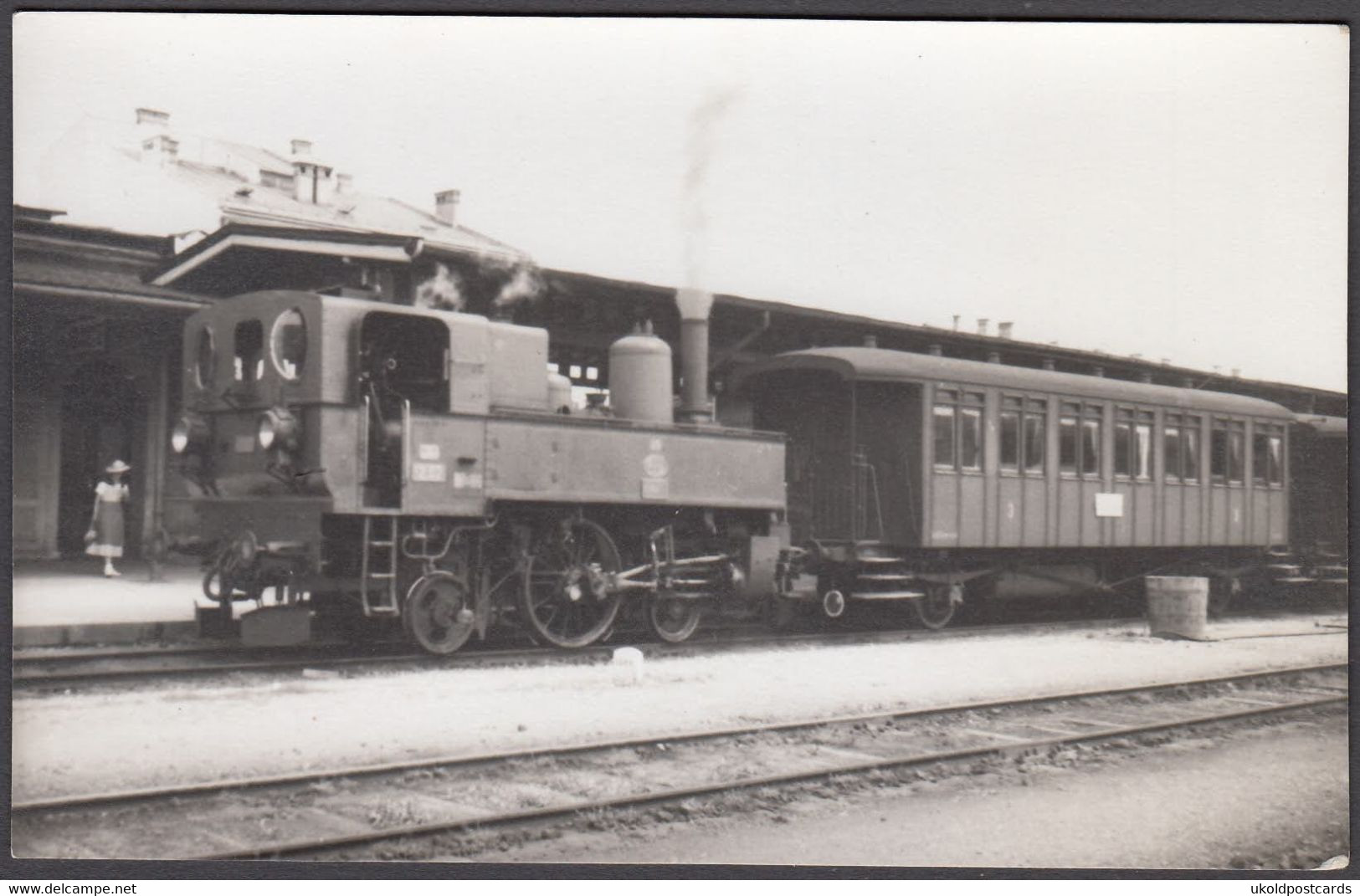 AK - Austria, KLAGENFURT,  Train At The Railway Station, Fotografische Postkarte - Klagenfurt