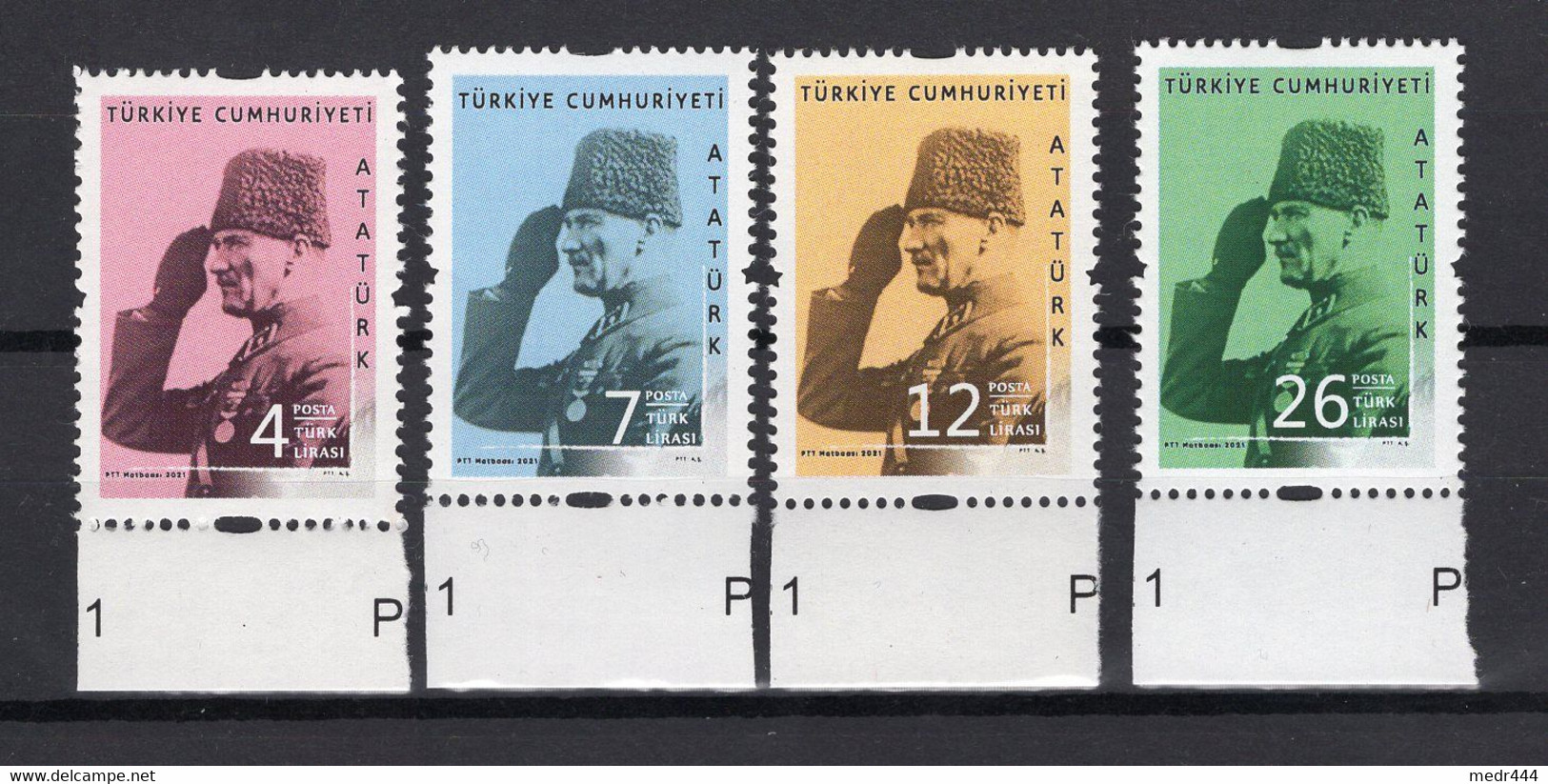 Turkey/Turquie 2021 - Definitive Postage Stamps Themed Ataturk - Stamps 4v - Complete Set - MNH*** - Superb*** - Covers & Documents