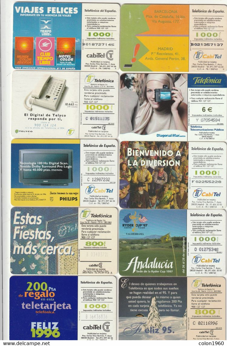 ESPAÑA. LOTE DE 26 TARJETAS DIFERENTES USADAS. (582). - Autres & Non Classés