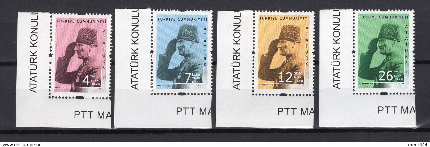 Turkey/Turquie 2021 - Definitive Postage Stamps Themed Ataturk - Stamps 4v - MNH*** - Superb*** - Briefe U. Dokumente