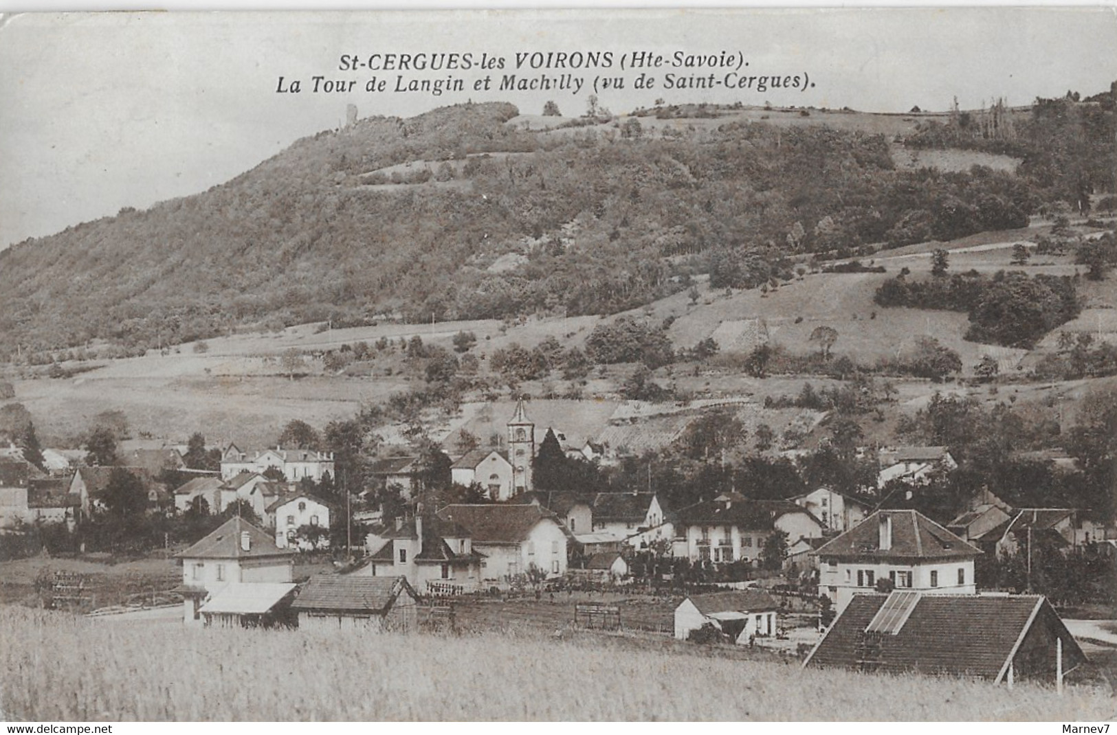 74 Hte Haute Savoie - CPA -  St Saint CERGUES Les Voirons - La Tour De LANGIN Et MACHILLY -Vignette Mutualité Postale - Saint-Cergues