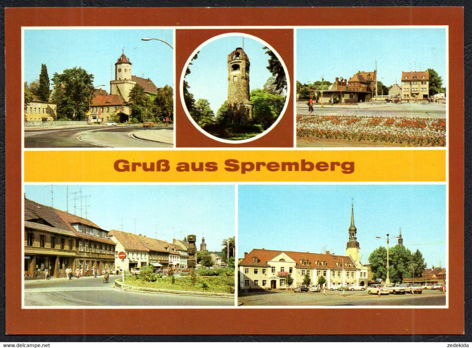 F8029 - TOP Spremberg Gruß Aus - Busbahnhof Rathaus Markt - Bild Und Heimat Reichenbach - Spremberg
