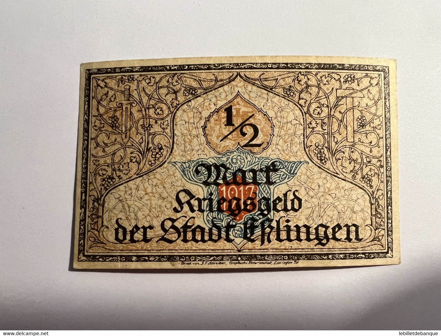 Allemagne Notgeld Eklingen 50 Pfennig - Collections