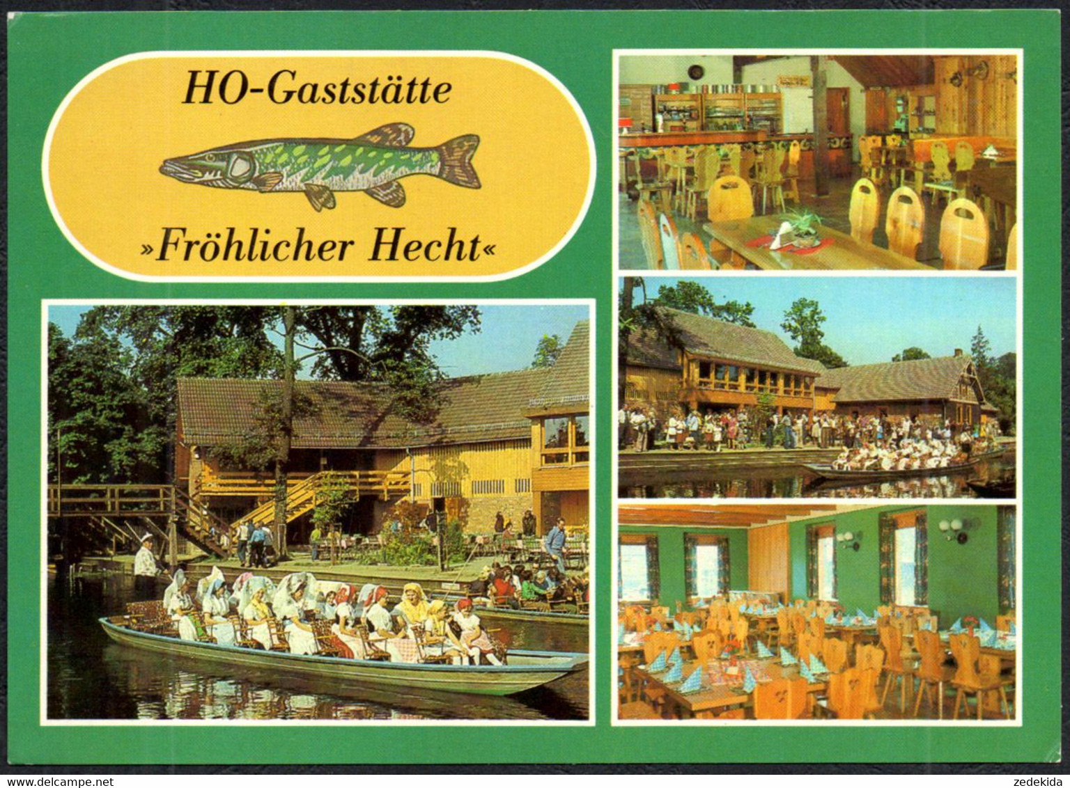 F8047 - TOP Lübbenau OT Lehde HO Gaststätte Fröhlicher Hecht - Bild Und Heimat Reichenbach - Luebbenau