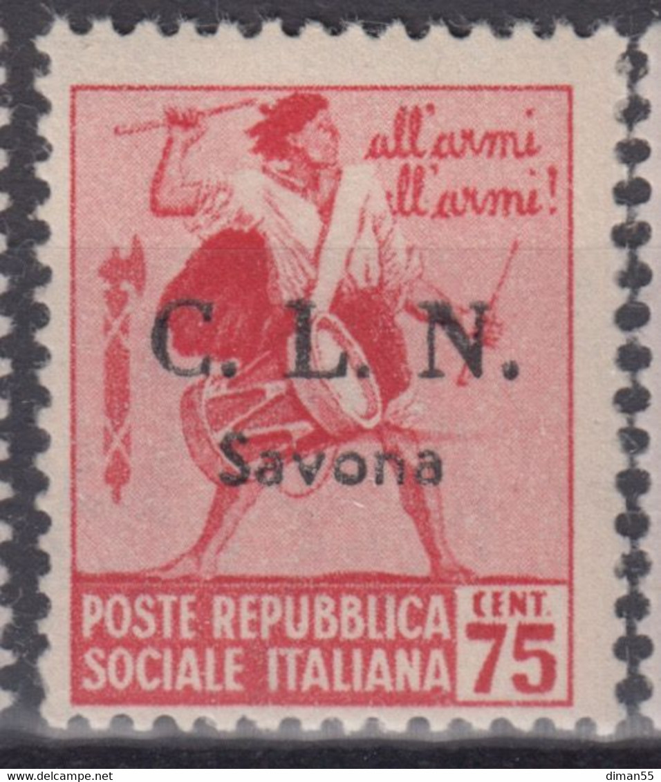 ITALIA - C.L.N.Savona N.1-11 Cat.1000€ Certificato Sottoriva - GOMMA INTEGRA - MNH** - National Liberation Committee (CLN)