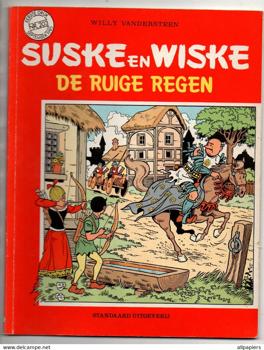 Suske En Wiske N°203 De Ruige Regen Par Vandersteen - Standaard Uitgeverij De 1985 - D/1985/0034/286 - 1/9/1985 - Suske & Wiske