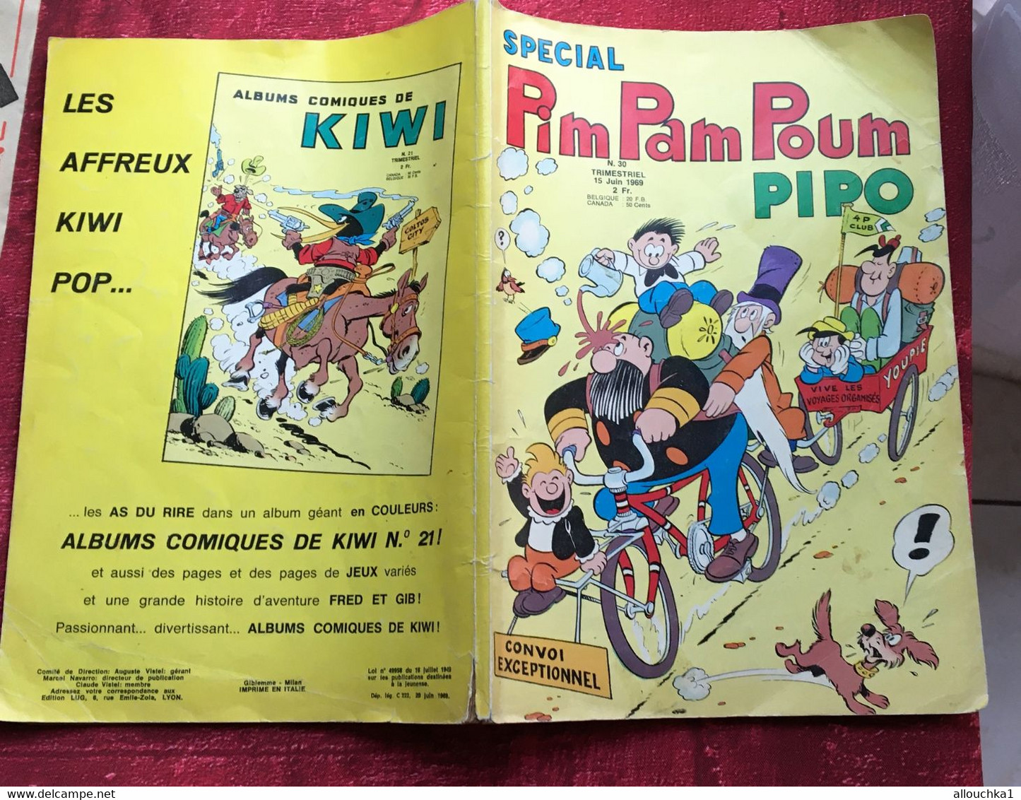 Séries: Pim Pam Poum-☛Pipo-15  Juin 1969✔️Livre, BD, Revue BD(en Français)✔️original-☛Tracassin-☛EDITION LUG- N°30 - Pim Pam Poum