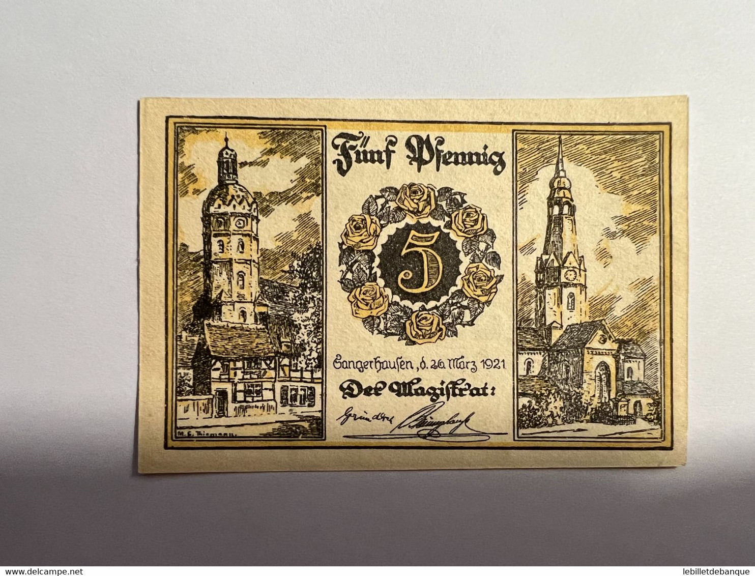 Allemagne Notgeld Rosenstadt 5 Pfennig - Sammlungen