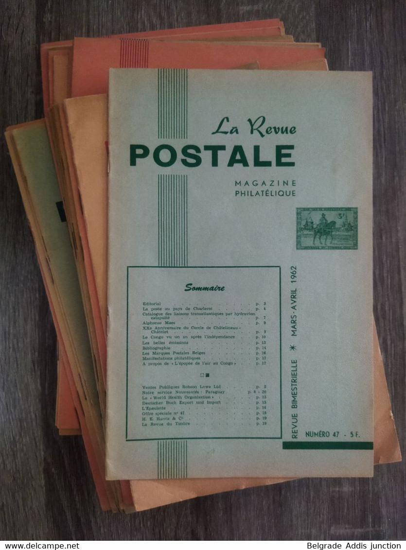 La Revue Postale Magazine Philatélique - Lot De 22 Magazines Entre N°20 Et 85 (1957/73) - Otros & Sin Clasificación