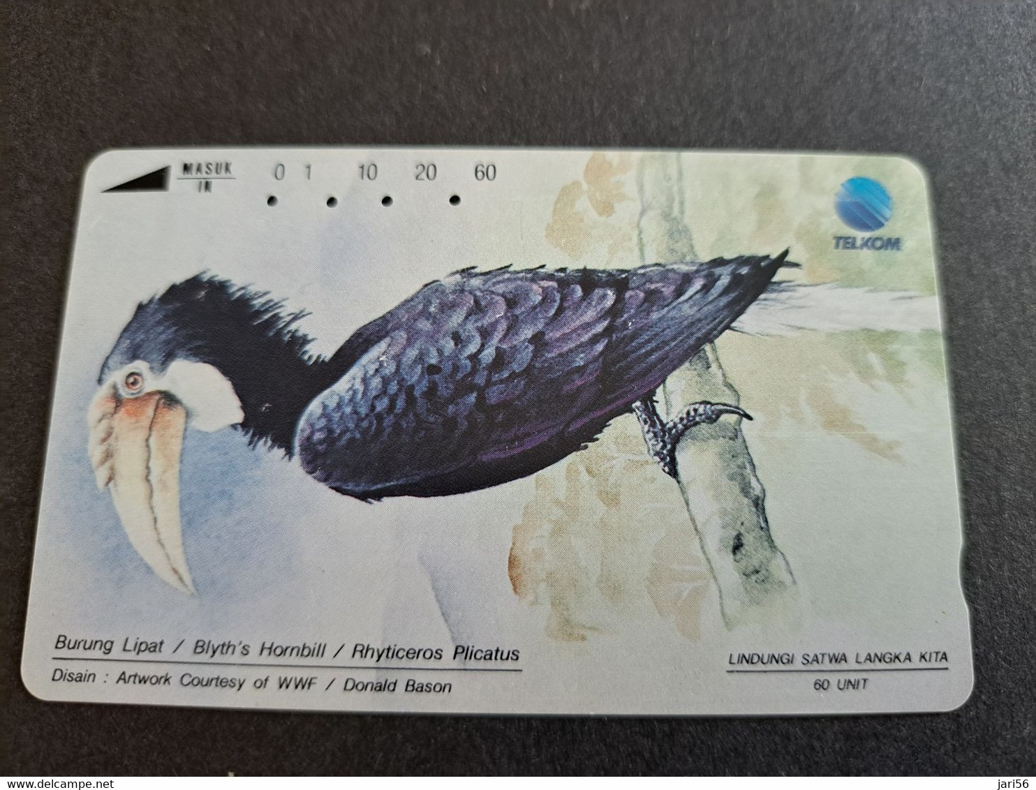 INDONESIA MAGNETIC/TAMURA  60 UNITS /  BIRD   MAGNETIC   CARD    **9770** - Indonesia