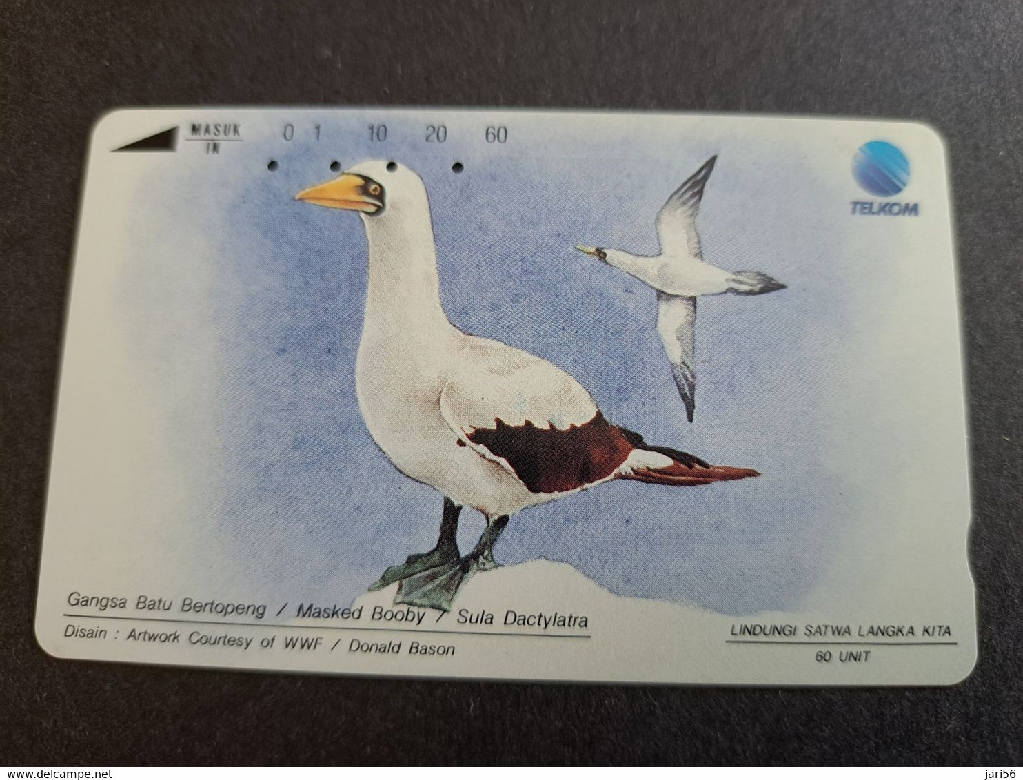 INDONESIA MAGNETIC/TAMURA  60 UNITS /  BIRD   MAGNETIC   CARD    **9771** - Indonesië