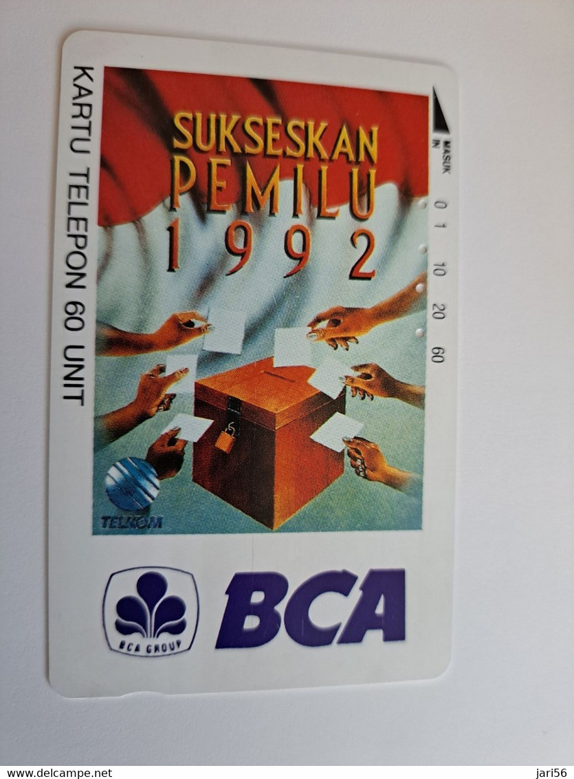 INDONESIA MAGNETIC/TAMURA  60  UNITS /   BCA   BANK       MAGNETIC   CARD    **9791** - Indonésie