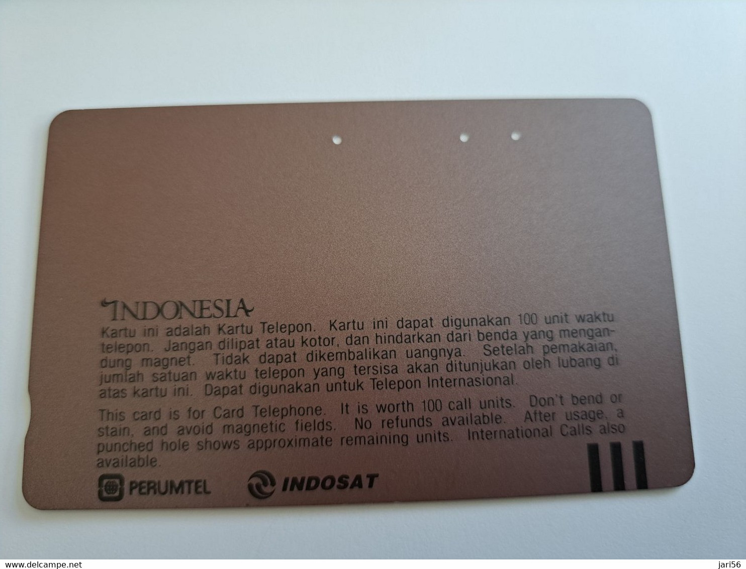 INDONESIA MAGNETIC/TAMURA  100  UNITS /   HARI PROLAMASI KEMERDEKAAN REP INDONESIA     MAGNETIC   CARD    **9795** - Indonésie