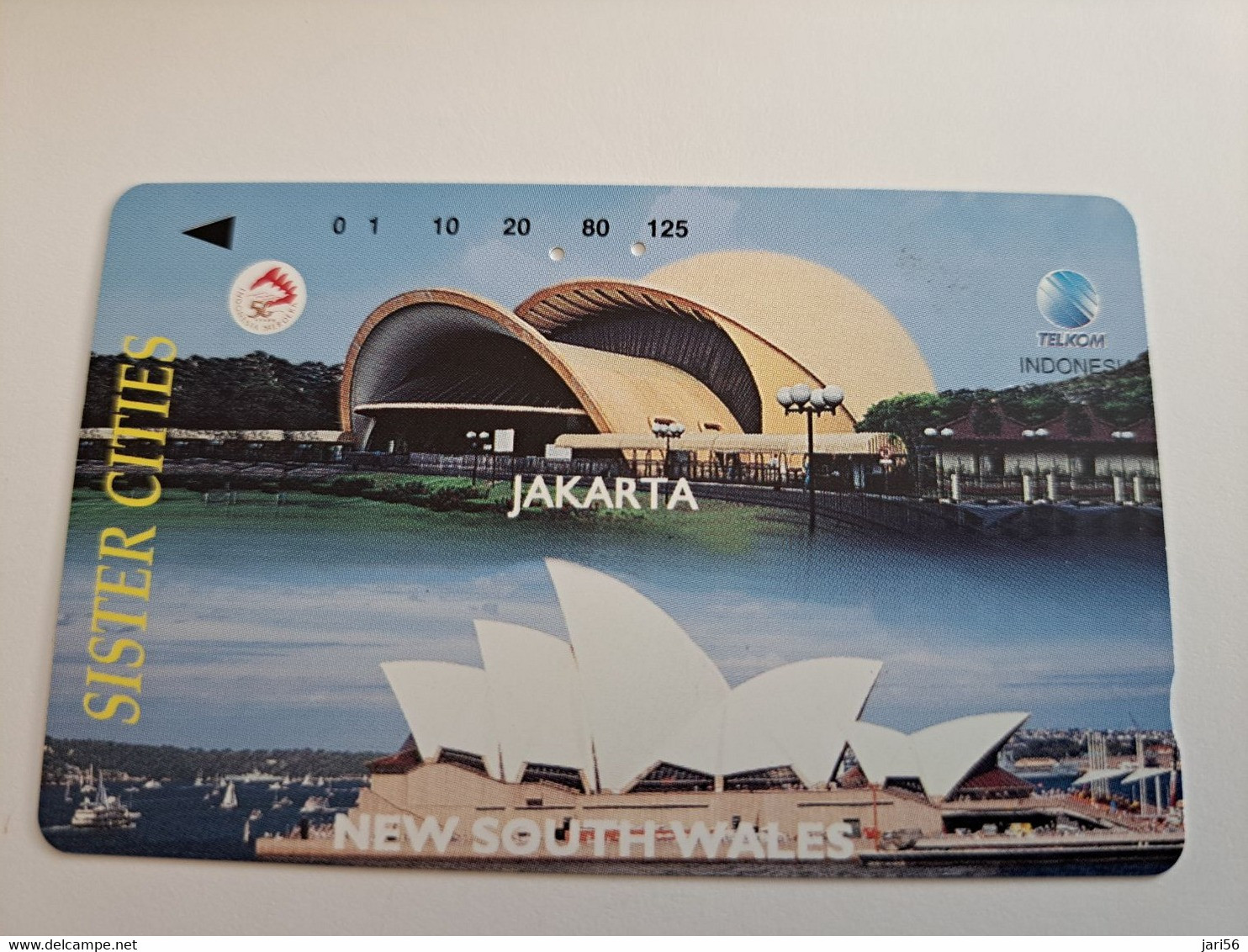 INDONESIA MAGNETIC/TAMURA  125  UNITS /  SISTER CITIES /JAKARTA/NEW SOUTH WALES         MAGNETIC   CARD    **9818** - Indonesië